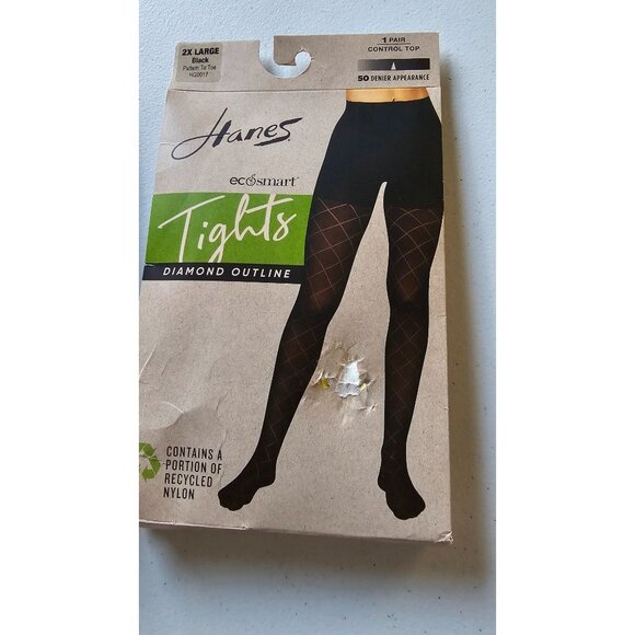 Hanes Accessories - NWT Hanes Ecosmart Tights Seasonless set of 2 Black size 2XL